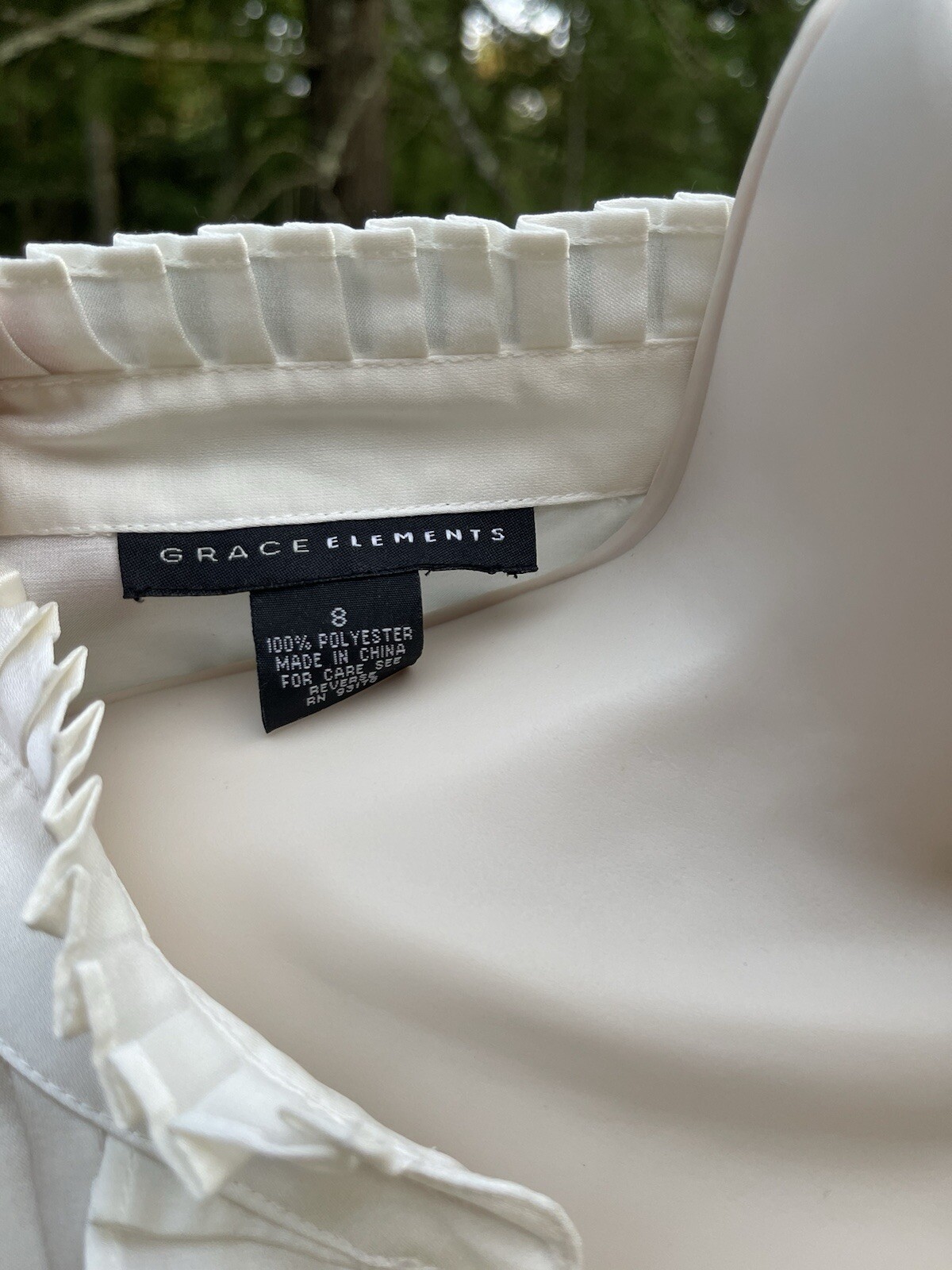Grace Elements White Ruffle Top - image 3
