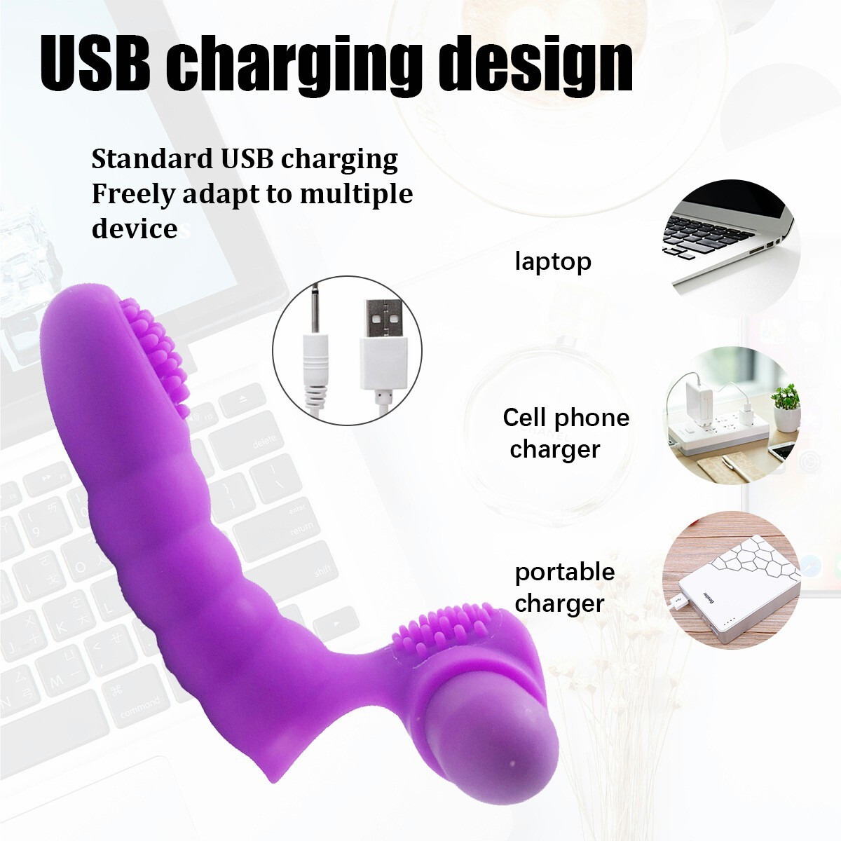 Female Silicone Masturbator / G-Spot Massager For Women / Finger Clitoris Stimulator