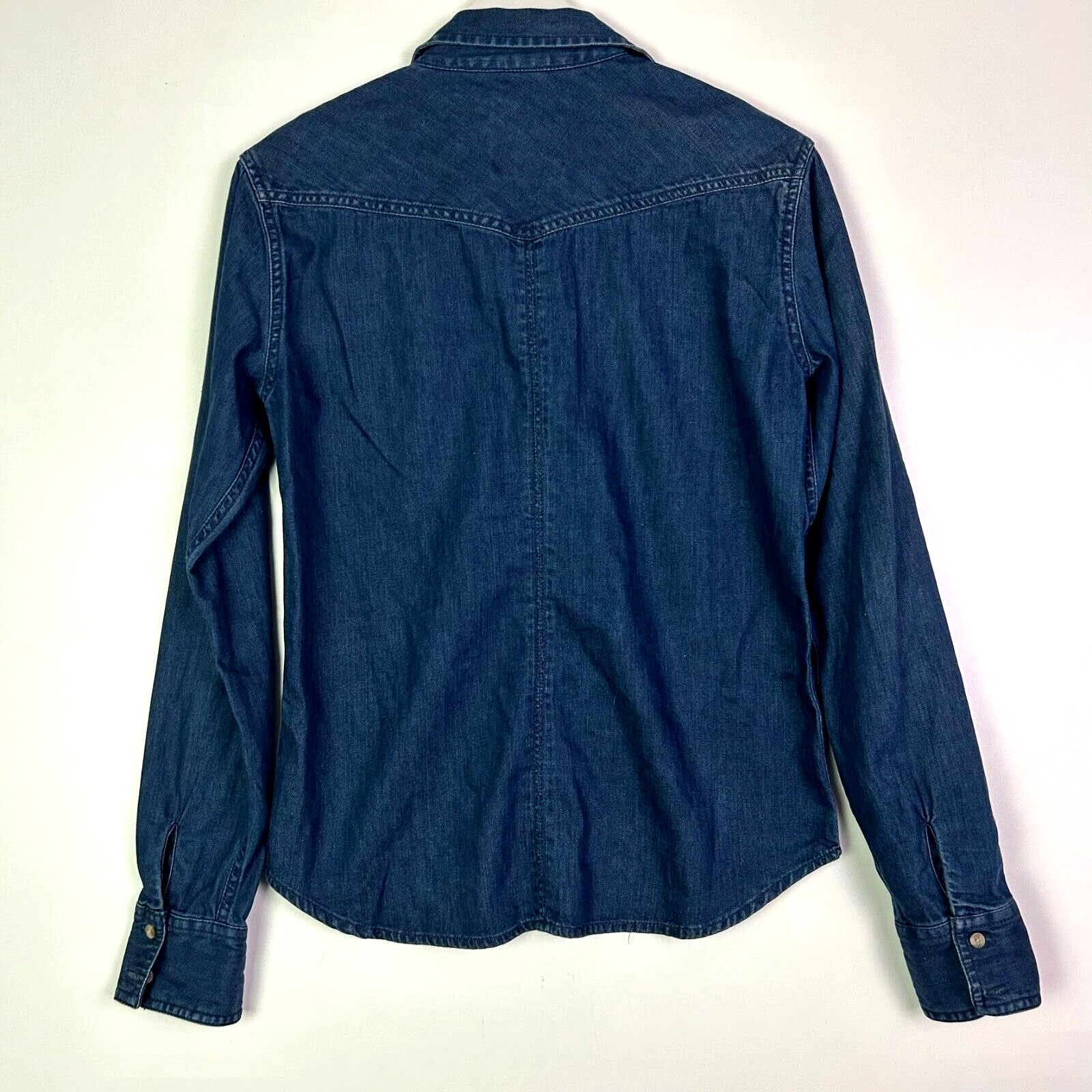 American eagle denim chambray button front shirt … - image 4