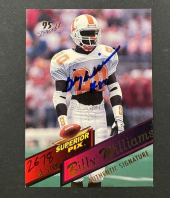 1995 Superior Pix - Billy Williams #51 Arizona Cardinals - ROOKIE AUTO /5000