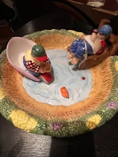 Lotus Fisherman Chip & Dip Set Vintage And Rare