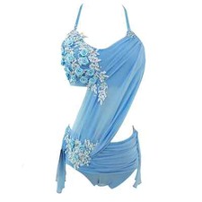 Dance Dress Blue Jazz Dance Costume Pole Dancing Clothes Performance Training