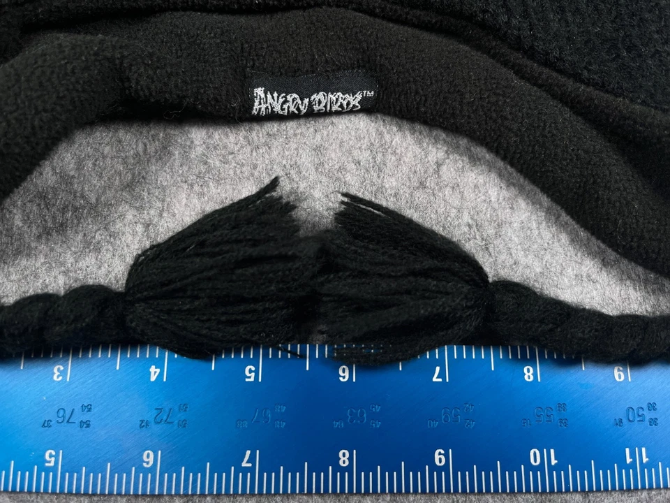 Angry Birds Bomb Beanie Toque Youth Tamanho Único Preto Acrílico Poli Abas de Orelha Pom - Imagem 2 de 4