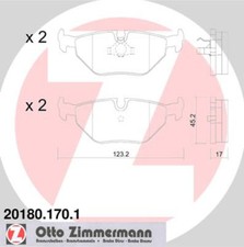 Scheibenbremsbelagsatz BMW E36 Hinterachse