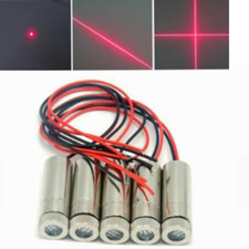 5x Focusable 100mW 650nm Dot Line Cross Red Laser Diode Module w Driver 12x35mm