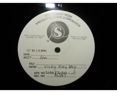 Vicki Rae Von~Not Tonight I've Got A Headache vinyl LP~TEST PRESSING Atlantic Re