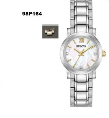 LINKS ONLY -  Ladies Bulova watch silver tone 98P164 [code3]