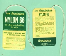 Remington Model Nylon 66 Factory Hang Tag Reproduction