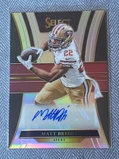 2017 Panini Select Signatures Silver Prizm /199 Matt Breida Rookie Auto RC