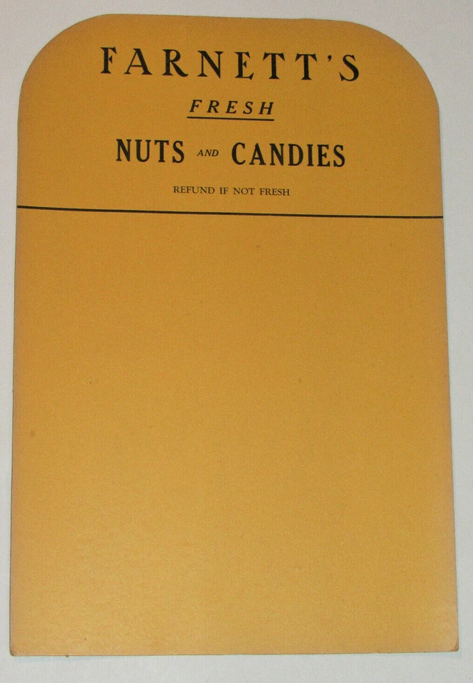 6 件老式/复古未使用 NUT & CANDY 通用商店卡牌展示板/图案! 12x18 — 第 2/4 张图片