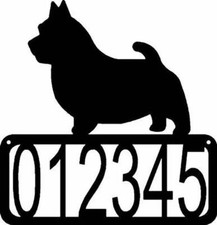 Norwich Terrier Dog House Address Sign - Made in USA
