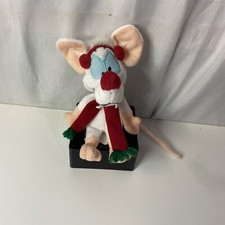 WARNER BROS STORE 1998 PINKY AND THE BRAIN - 9" TALL CHRISTMAS PINKY BEAN PLUSH