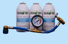 Arctic Air For 1234YF 3 Cans + Brass Charging Gauge | BEST for Auto