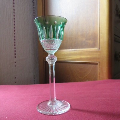 1 Kristall Likörglas Von Saint Louis Modell Tommy Farbe Grün H 13,3 L2