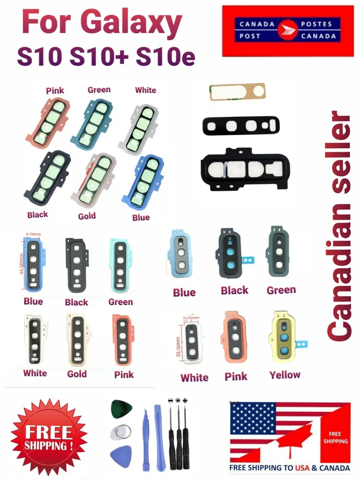 Back Camera Lens Glass with Frame replacement for Samsung Galaxy s10 s10+ s10e. - Image 4 of 4