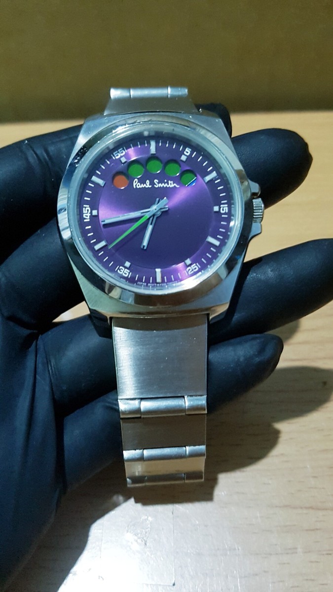 VTG Paul Smith Watch Rolling Dial Color Genuine Leather VTG Paul Smith Watch Rolling Dial Color Genuine Leather