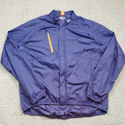 RLX POLO SPORT Jacket Mens Large Blue Windbreaker Full Zip Golf Cycling