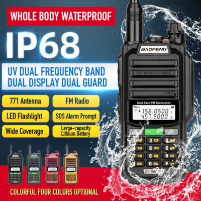 BAOFENG UV-98PRO VHF UHF TWO WAY WALKIE TALKIE HAND FUNKGERÄTE 18W ...