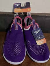 Speedo Junior Girls Surf Strider Water Shoes - Dark Blue/Pink - Size M (2-3)