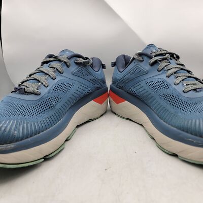 Hoka One One Bondi 7 Shoes Mens Size 11.5 Blue Running Shoes  display picture 3