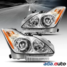For 2008-2015 Infiniti G37/Q60 Coupe Factory Style Chrome Headlights Pair
