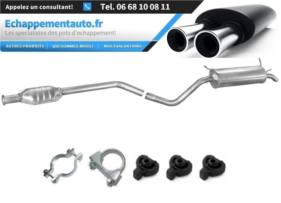 Silencieux central Renault Scénic 1 pour moteurs 1.6 1.8 1.9D