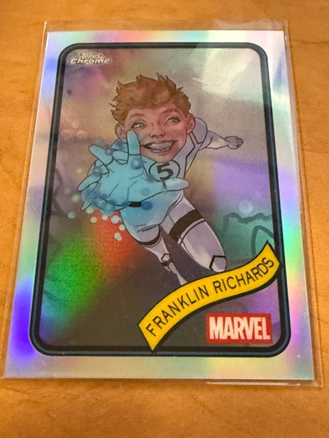 Franklin Richards 2025 Topps Chrome Marvel Refractor #56