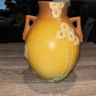 Vintage Roseville Art Pottery Primrose 767-8" Double Handled Bulbous Vase