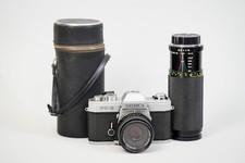 Yashica FX-2 35mm Film Camera w/ DSB 50mm f/1.9 Lens Soligor 95-310mm Lens