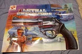 LETHAL ENFORCERS Sega CD Genesis KONAMI 1993 Game Promo Insert Poster Rare 