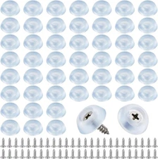 Rubber Feet, 50pcs Cutting Board Feet Non Slip Bumpers with Stainless Clear 