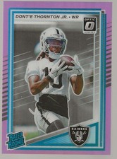 2025 Donruss Football Dont'e Thornton Jr. Optic Preview Pink Prizm RC #349