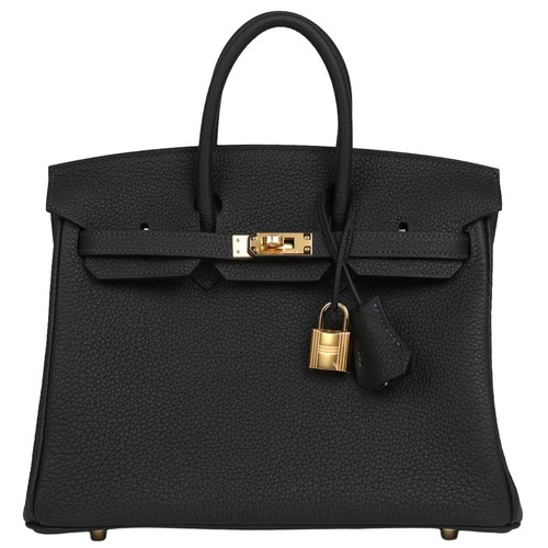 Hermès Birkin 25 Caban Togo Leather With Gold Hardware Handbag