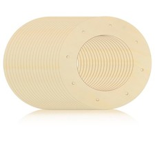 20PCS 10 Inch Wooden Wreath Form 2.5mm Thickness Wood Wreath Rings for Crafti...