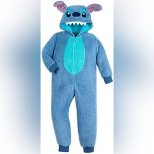 Disney Store Stitch Acogedor Peluche Azul Niños Una Pieza Disfraz Kigurumi Talla 9/10