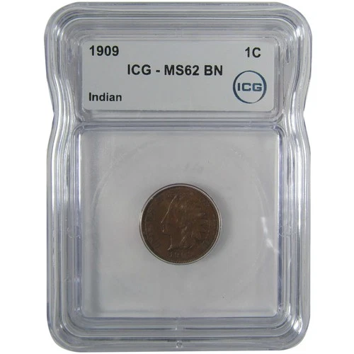 1909 Indian Head Cent MS 62 BN ICG Penny Uncirculated SKU:I22944