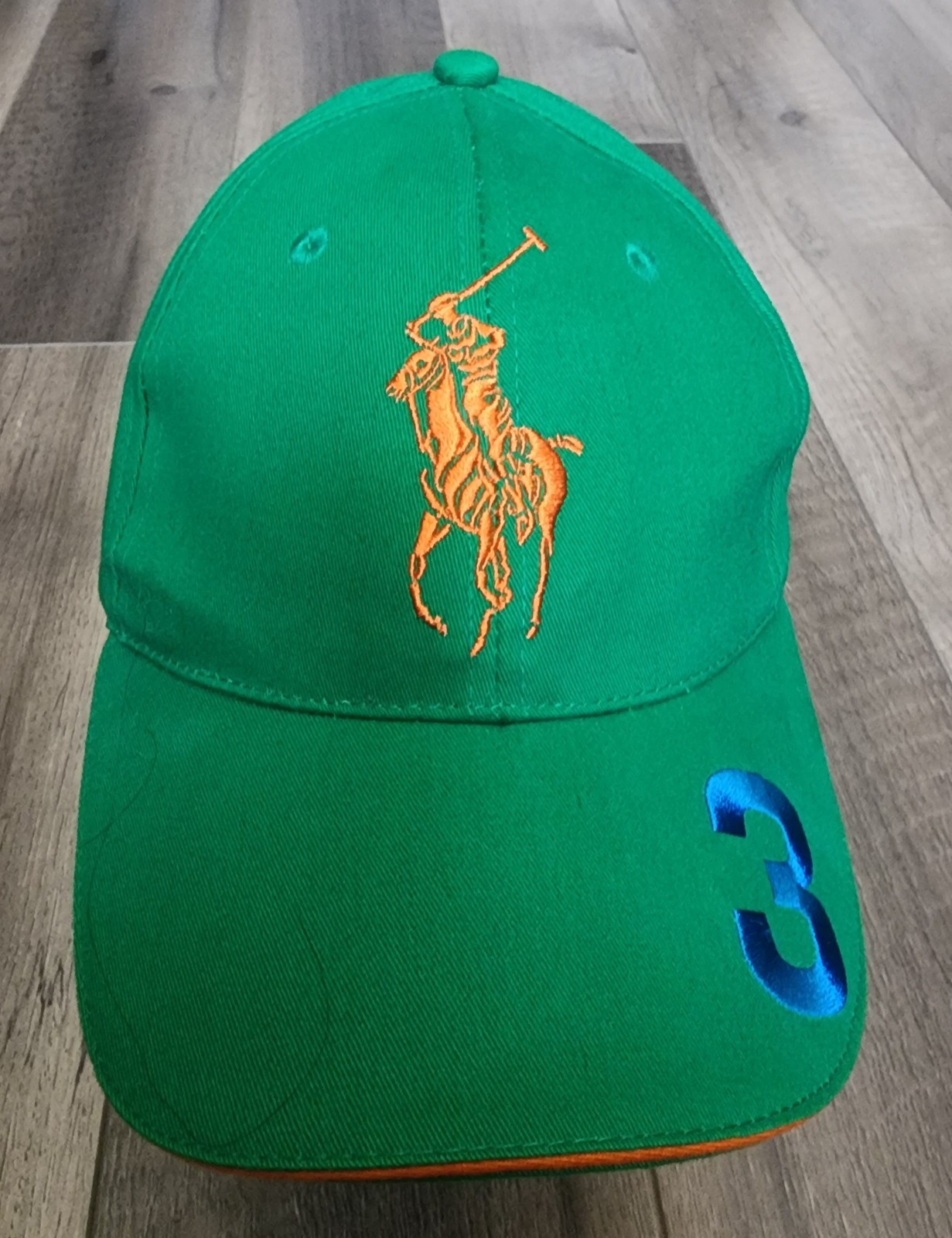 NUOVO Polo Ralph Lauren Fragrances Big Pony Strap cappello posteriore verde #3