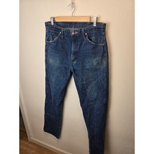 Wrangler 13MWZ Cowboy Cut Jeans Mens 33x34 Blue Denim Western Made Mexico