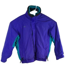 Purple Mens Retro Columbia Fleece Aztec Teal Liner Jacket Large Bugaboo
