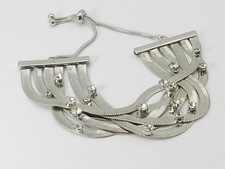 I.N.C. International Concepts Crystal Studded Snake Chain Multi-Row  Bracelet