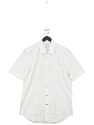 Paul Smith Herren Hemd Kragen: 16,5 in weiß 100% Baumwolle Basic neu mit Etikett