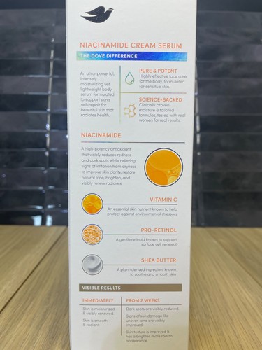 Menge 0F 2 Taube Körpercreme Serum Niacinamid gleichmäßiger Ton für dunkle Flecken Neu im Karton - Bild 3 von 4