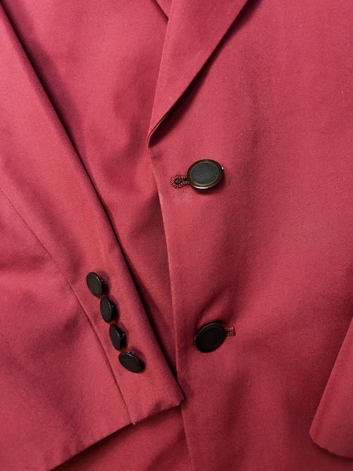 Chaqueta Blazer Tom James Arthur Biswell Abrigo Deportivo Rosa Rojo De Colección 1996 Hombres EE. UU. Foto 3 de 4