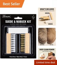 Professional Quality Suede and Nubuck Kit - Brush Set  Eraser for Restoration
