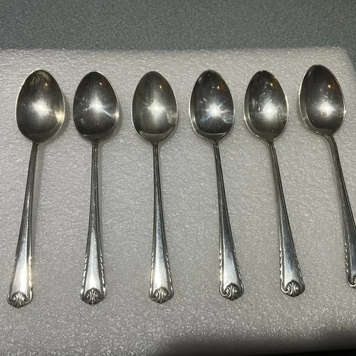 set of 6 Moonbeam Rogers International Sterling Silver Demitasse Coffee  Spoon