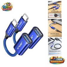 USB C to USB 3.0 Adapter Bundle - 5Gbps Speed Transfer - 2 Pack in Metallic Blue
