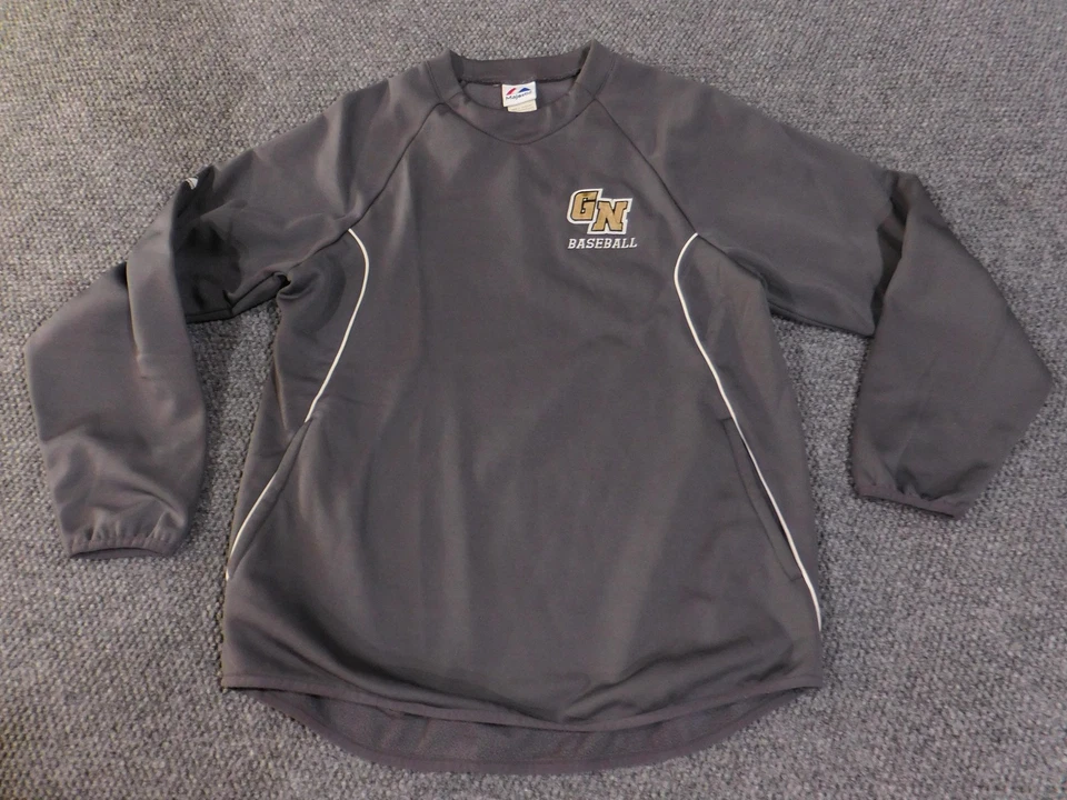 Majestic Pullover Para Hombres Gris Medio GN Chaqueta de Béisbol Calentamiento Polar Atlético Foto 4 de 4