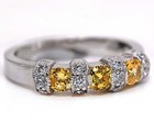 2CT Heat Treated Yellow Topaz 925 Sterling Silver Ring Jewelry Sz 6 NF1-7 — photo 2