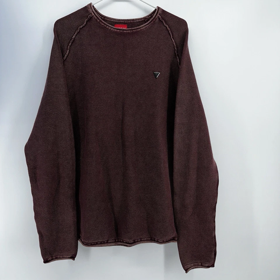 Suéter Guess para mujer XL algodón bayas térmico tejido gofre pulóver manga larga Foto 2 de 4