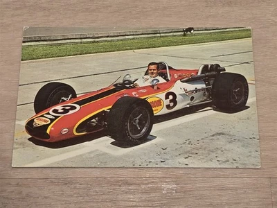 Vintage 1968 BOBBY UNSER Indy 500 POSTCARD Rislone Special No. 3 - Image 1 of 2